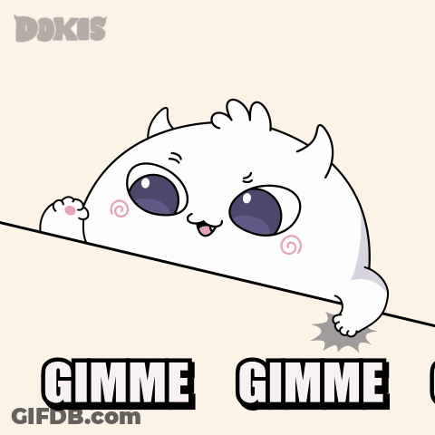 Cartoon Cat Saying Gimme Gimm GIF