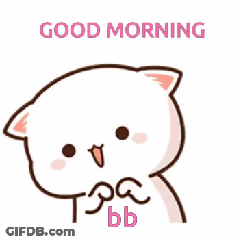 Cartoon Cat Saying Good Morning BB GIF