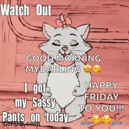 Cartoon Cat Saying Good Morning GIF