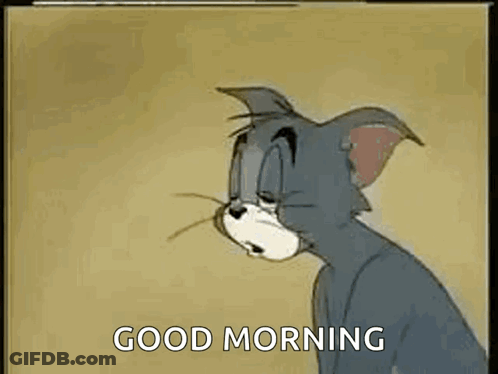 Cartoon Cat Saying Good Morning GIF