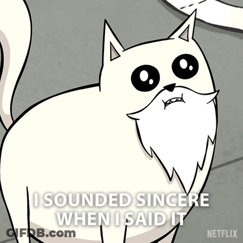 Cartoon Cat Saying I Sounded Sincere Netflix GIF