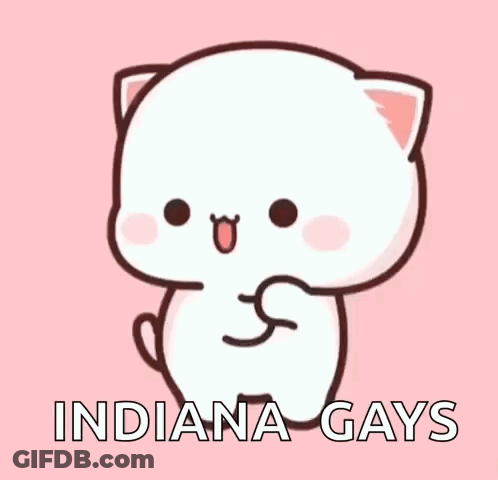 Cartoon Cat Saying Indiana Gays GIF