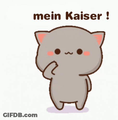 Cartoon Cat Saying Mein Kaiser GIF