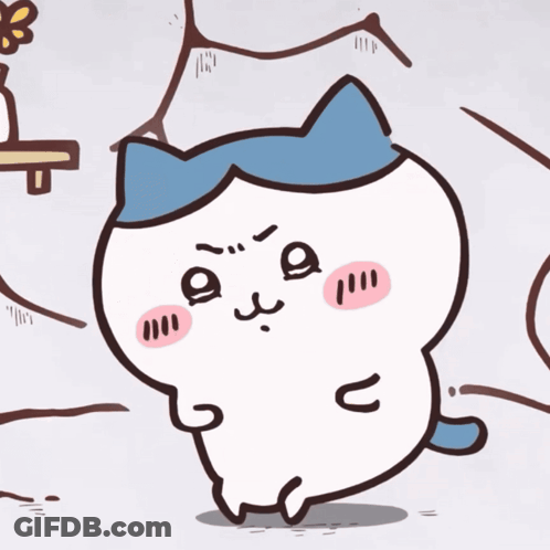 Cartoon Cat Saying My Tummy Hurts GIF