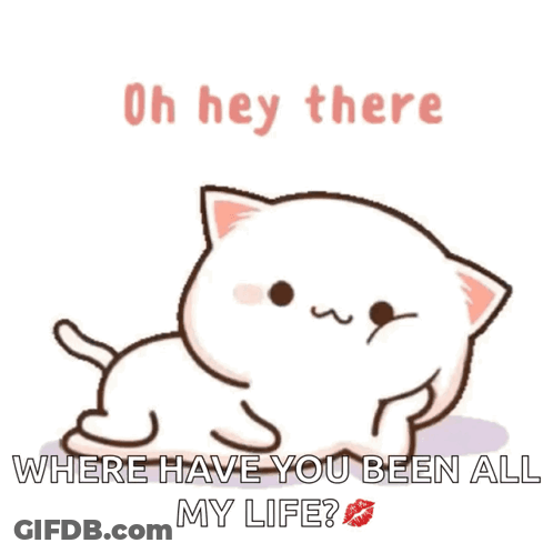 Cartoon Cat Saying Oh Hey There GIF