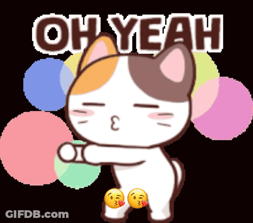 Cartoon Cat Saying Oh Yeah GIF