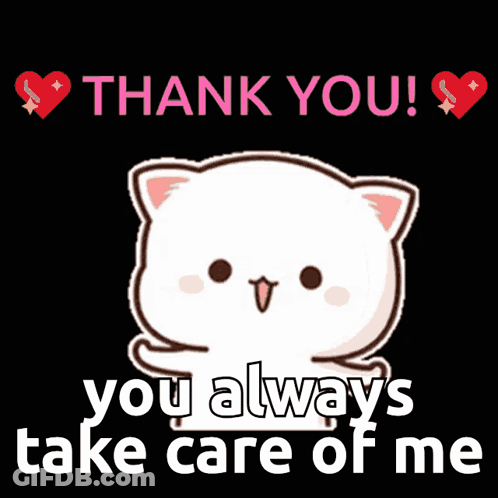 Cartoon Cat Saying Thank You GIF