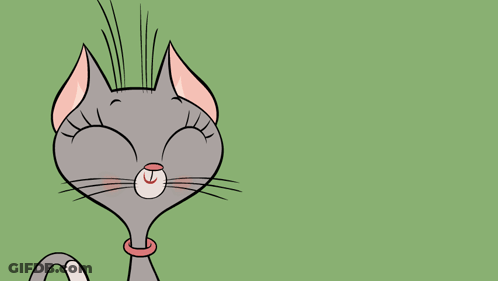 Cartoon Cat Saying Well Well Well On Green Background GIF