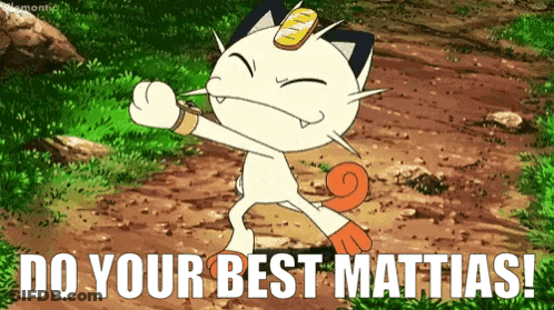 Cartoon Cat Says Do Your Best Mattias GIF