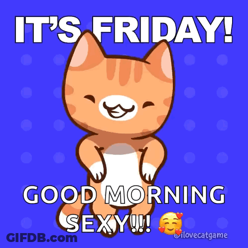 Cartoon Cat Says Friday Good Morning Sexy GIF