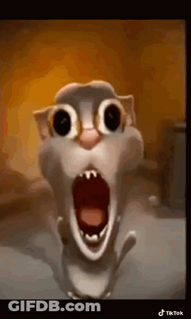 Cartoon Cat Screaming With Mouth Open GIF