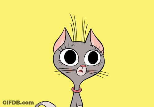 Cartoon Cat Screaming Yey It's Friday GIF