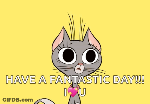 Cartoon Cat Screaming Yey Its Friday GIF