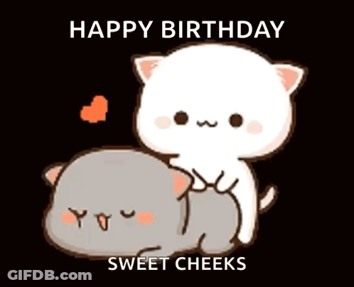 Cartoon Cat Sitting On Another Cat's Back GIF