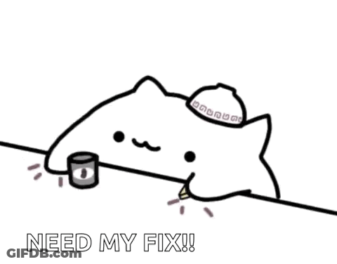Cartoon Cat Sitting On Ledge Next To Bucket And Cup GIF