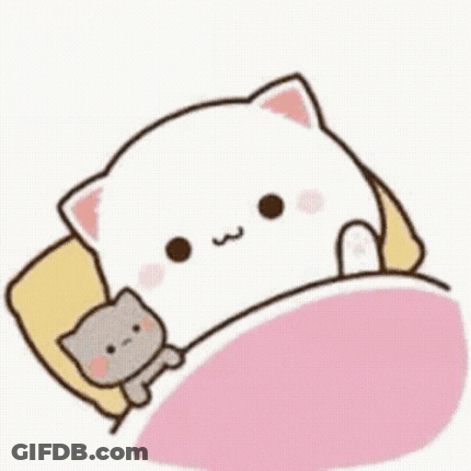 Cartoon Cat Sleeping In Bed GIF