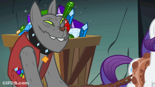 Cartoon Cat Smiling In Front Of Gems GIF