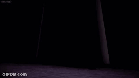 Cartoon Cat Standing In Dark Room GIF
