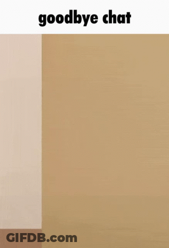 Cartoon Cat Standing Next To Wall Saying Goodbye Chat GIF