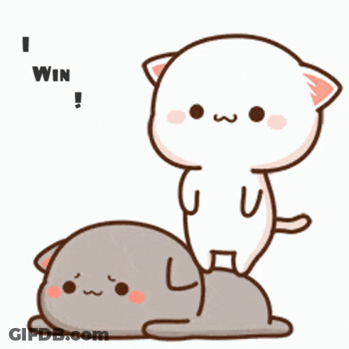 Cartoon Cat Standing On Another Cat GIF