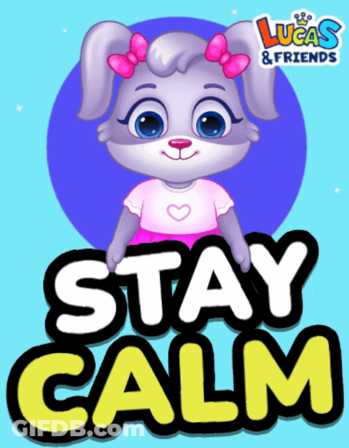 Cartoon Cat Stay Calm GIF
