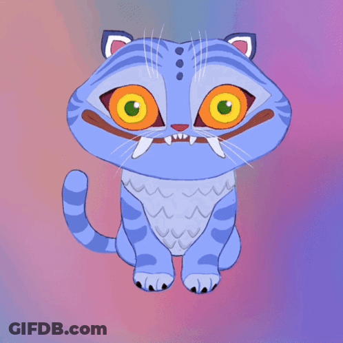Cartoon Cat Sticking Tongue With M GIF
