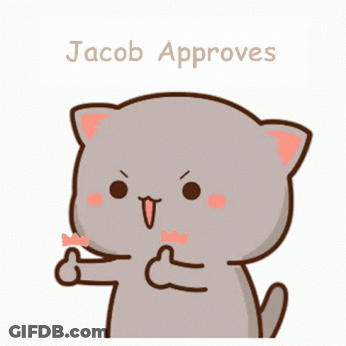 Cartoon Cat Thumbs Up Jacob Approves GIF