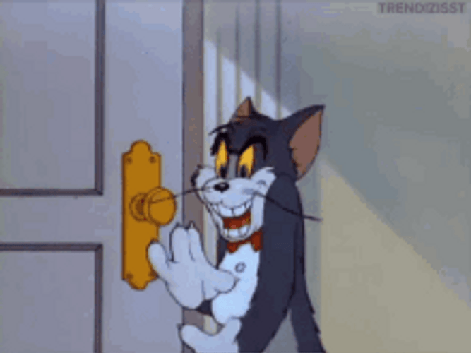 Cartoon Cat Tom Evil Thinking GIF