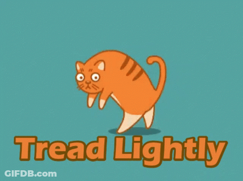 Cartoon Cat Tread Lightly GIF