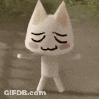 Cartoon Cat Walking With Funny Face GIF