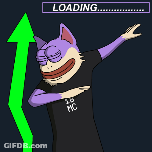 Cartoon Cat Wearing 1B Mc Shirt GIF