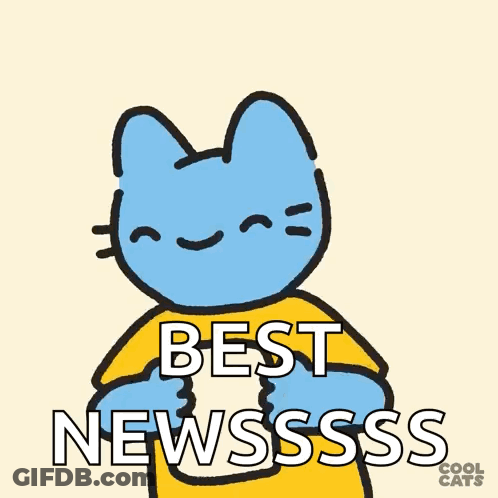Cartoon Cat Wearing Best News Shirt GIF