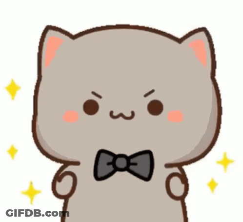 Cartoon Cat Wearing Bow Tie GIF