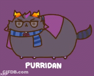Cartoon Cat Wearing Glasses And Scarf GIF