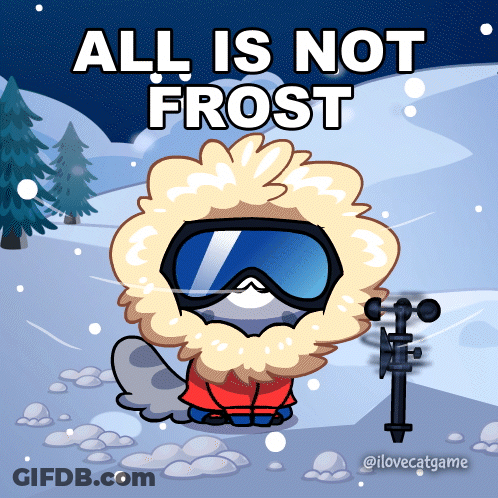 Cartoon Cat Wearing Goggles Saying All Is Not Frost GIF