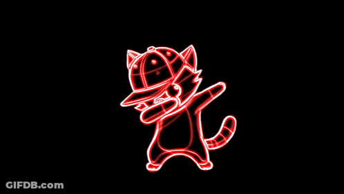 Cartoon Cat Wearing Hat And Mask GIF