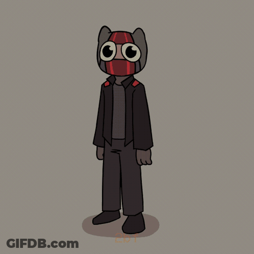 Cartoon Cat Wearing Helmet And Glasses GIF