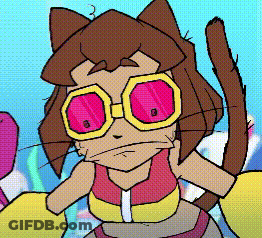 Cartoon Cat Wearing Sunglasses GIF
