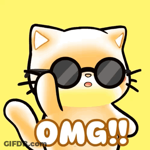 Cartoon Cat Wearing Sunglasses Omg GIF