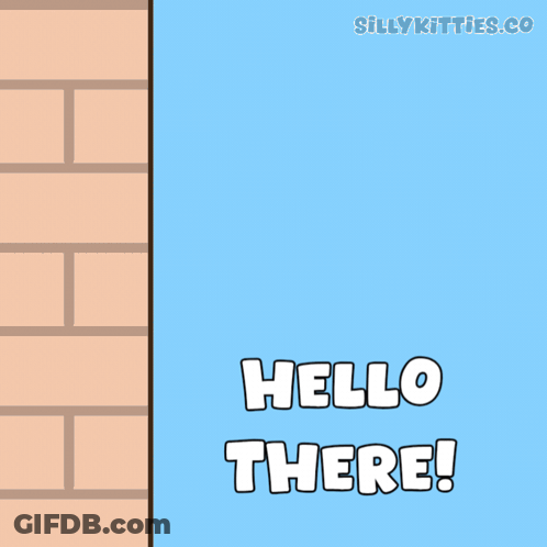 Cartoon Cat Witch Hat Glasses Saying Hello There GIF