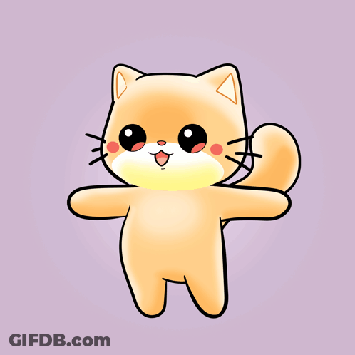 Cartoon Cat With Arms Up GIF