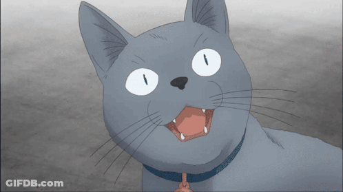 Cartoon Cat With Bell Around Neck GIF