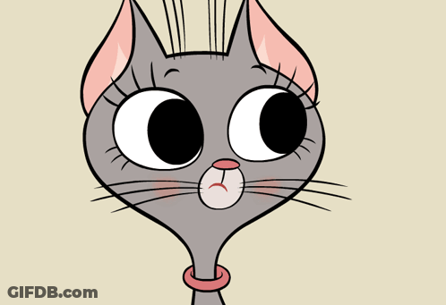 Cartoon Cat With Big Eyes GIF