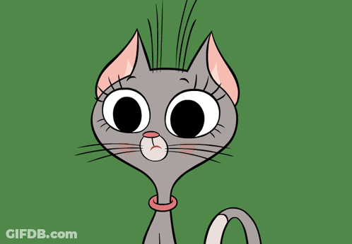 Cartoon Cat With Big Eyes GIF