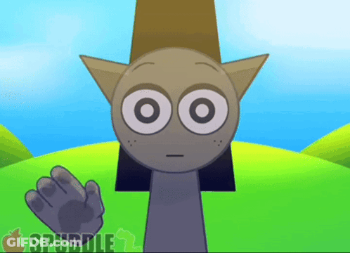 Cartoon Cat With Big Eyes Spuddle GIF