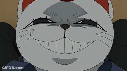 Cartoon Cat With Big Smile GIF