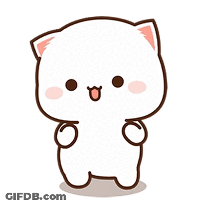 Cartoon Cat With Big Smile GIF