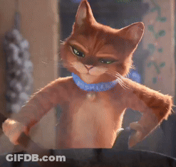 Cartoon Cat With Blue Collar Standing In Room GIF