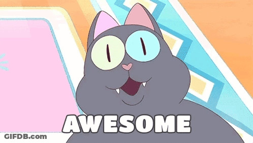 Cartoon Cat With Blue Eyes Awesome GIF