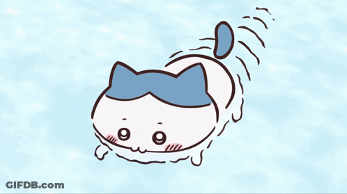 Cartoon Cat With Blue Headband GIF